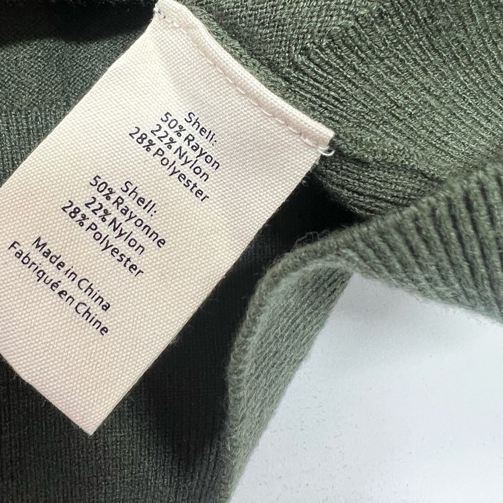 L'Agence Easton One Shoulder Sweater New with Tags Size Large Dark Green - Picture 8 of 16